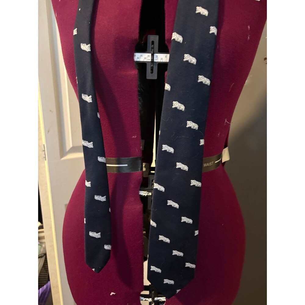 1970s 1980s PENN STATE UNIVERSITY NITTANY LIONS BLUE NECK TIE, PSU VINTAGE